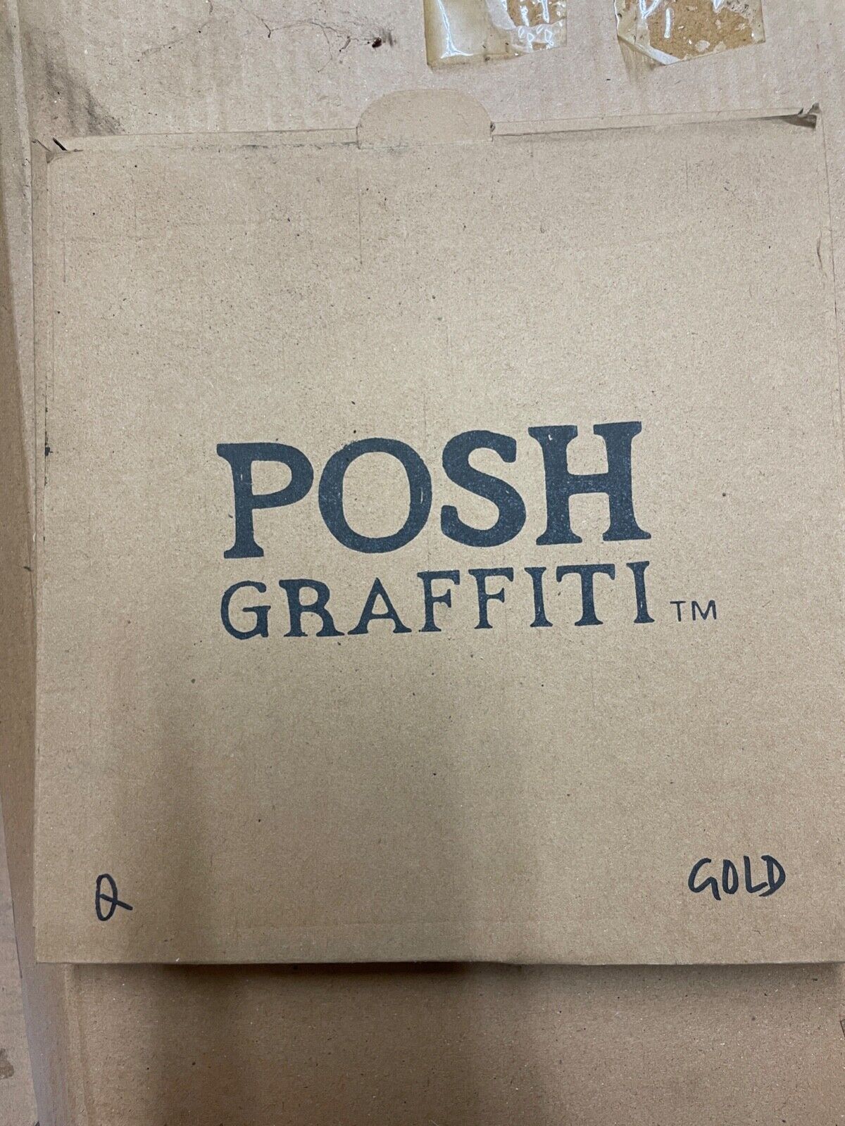 O POSH GRAFFITI DECORATIVE GOLD GILT WOODEN LETTER X 23CM HIGH HOME WALLART