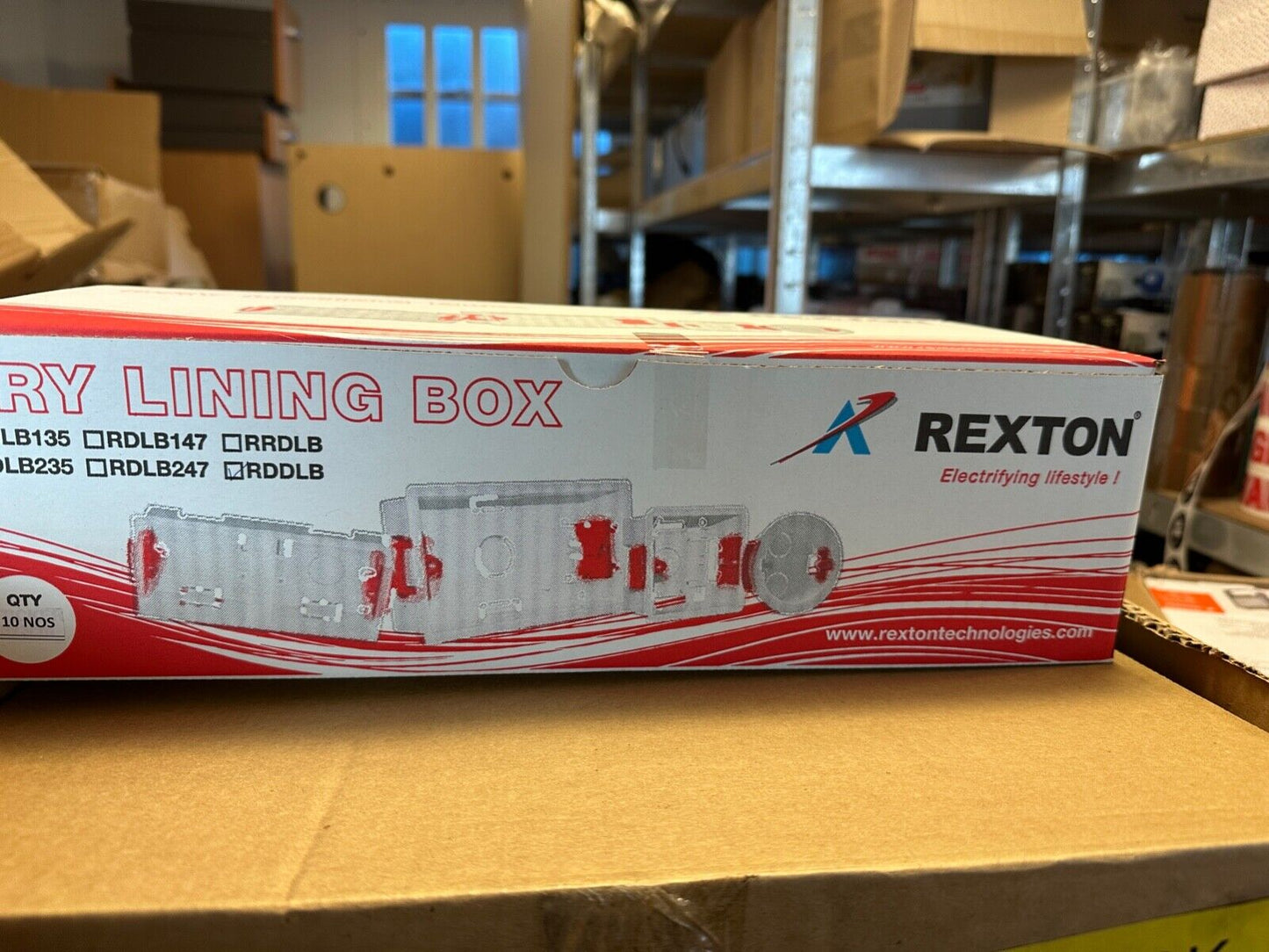 REXTON 2 GANG DRY LINING BOXES X 10 ADJUSTABLE LUGS FOR PLASTERBOARD WALLS