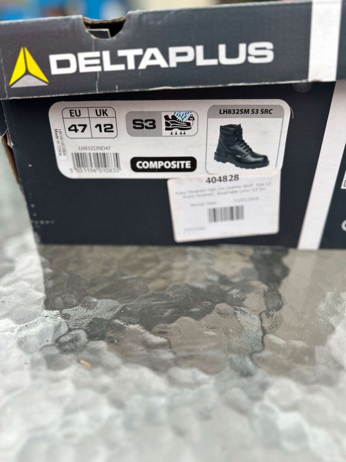 DELTAPLUS SAFETY WORK BOOT COMPOSITE TOE CAP LEATHER WATER RESIST S3 SIZE UK 12