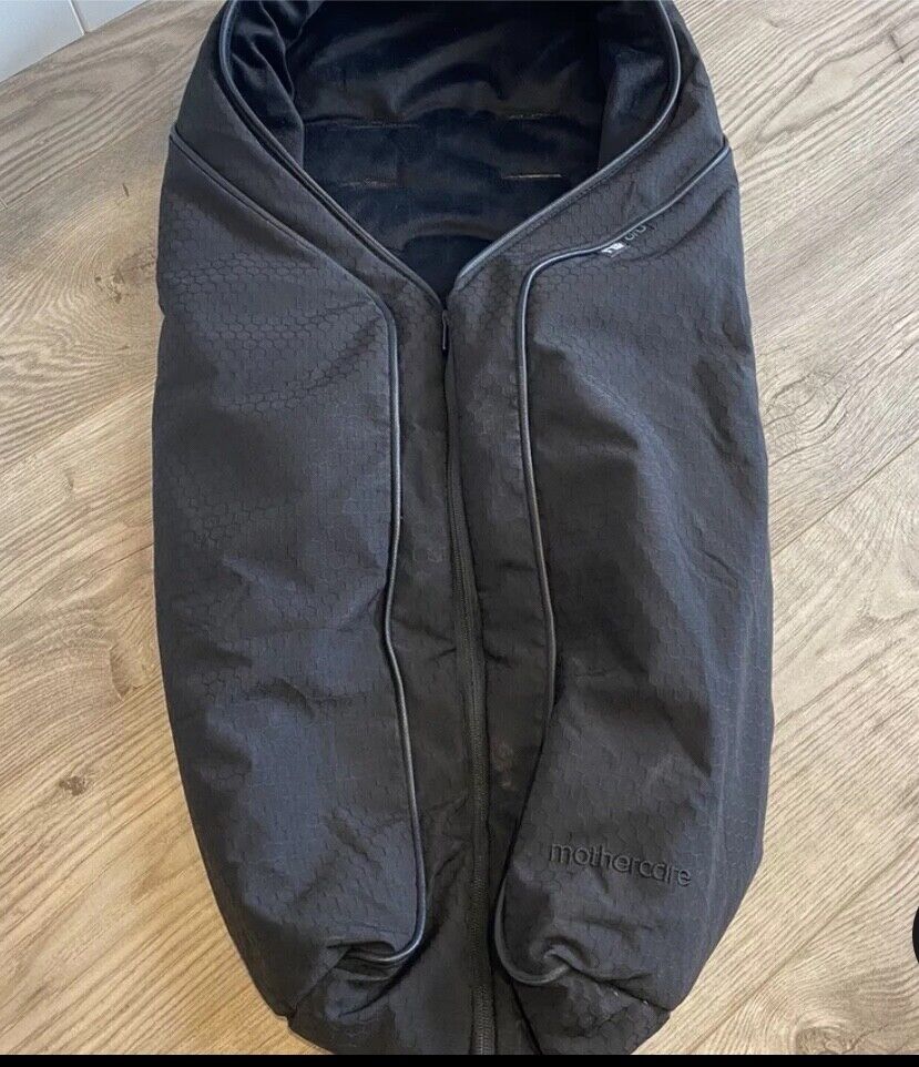 MOTHERCARE PUSHCHAIR ACCESSORY COSY TOES FOOTMUFF BLACK NEW