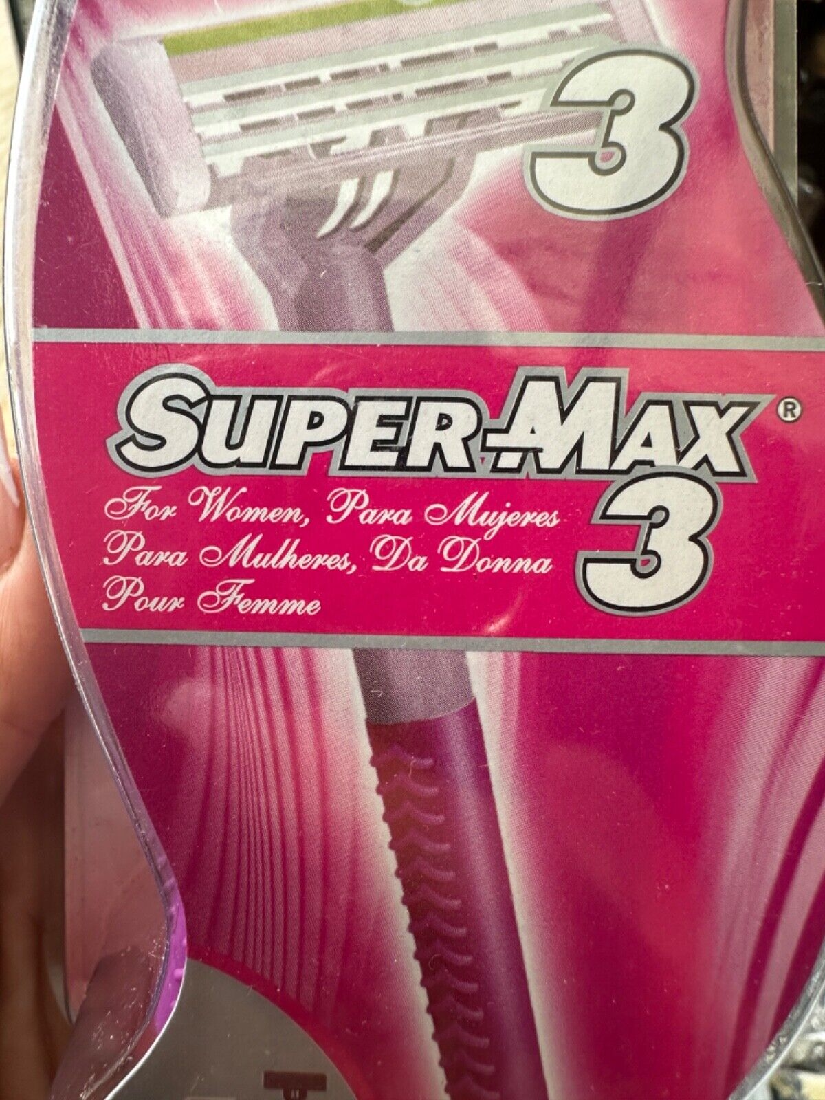 SUPERMAX 3 PACK OF 6 RAZORS FOR WOMEN IN PINK TRIPLE BLADE TECHNOLOGY