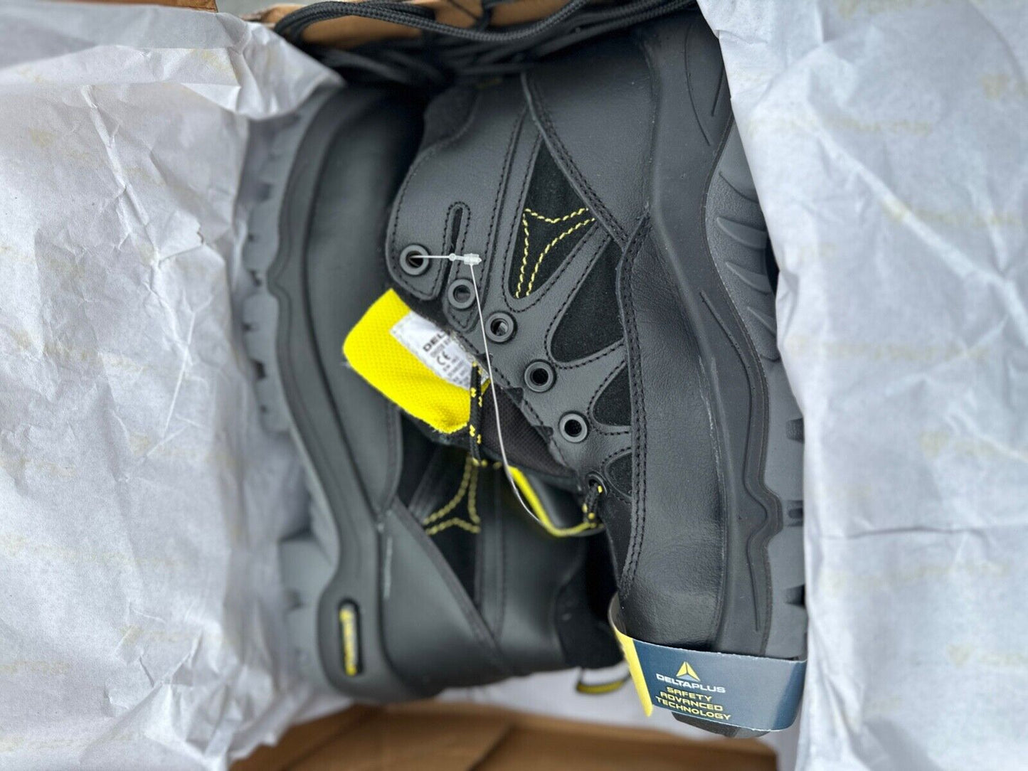 DELTAPLUS SAFETY WORK BOOT COMPOSITE TOE CAP LEATHER WATER RESIST S3 SIZE UK 5