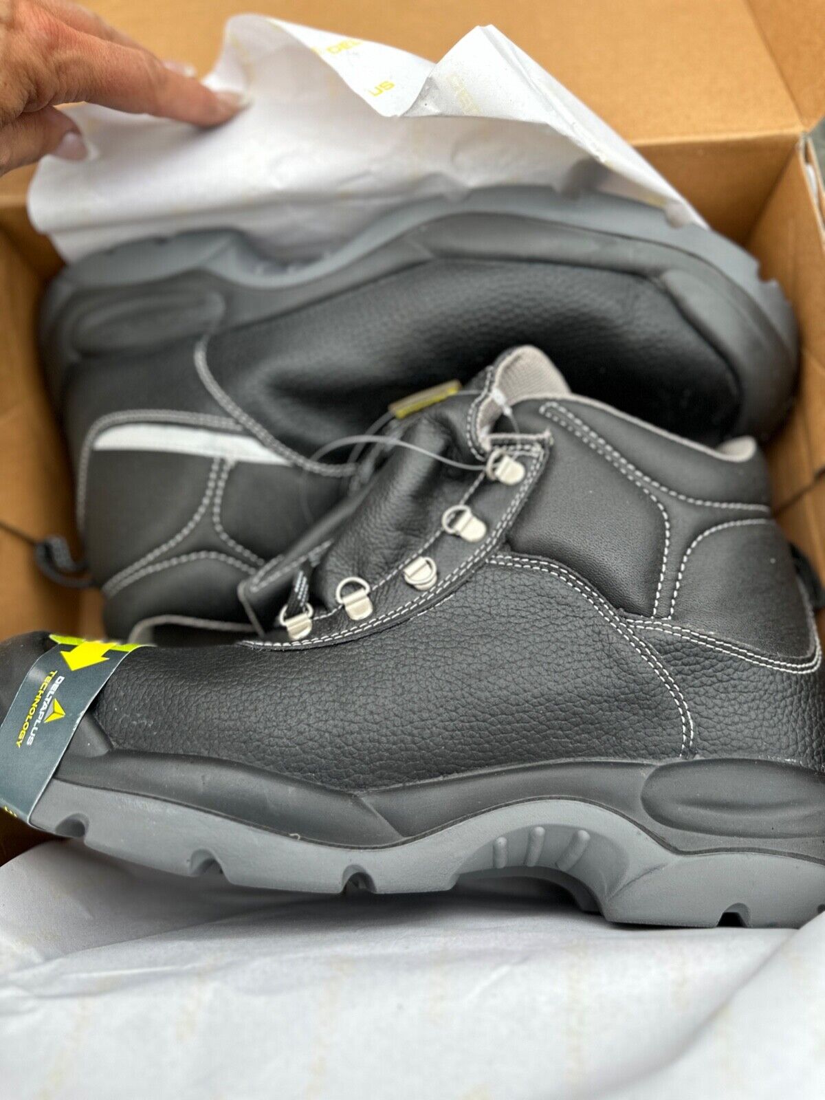DELTAPLUS SAFETY WORK BOOT XL STEEL TOE CAP LEATHER WATER RESIST S3 SIZE UK 13