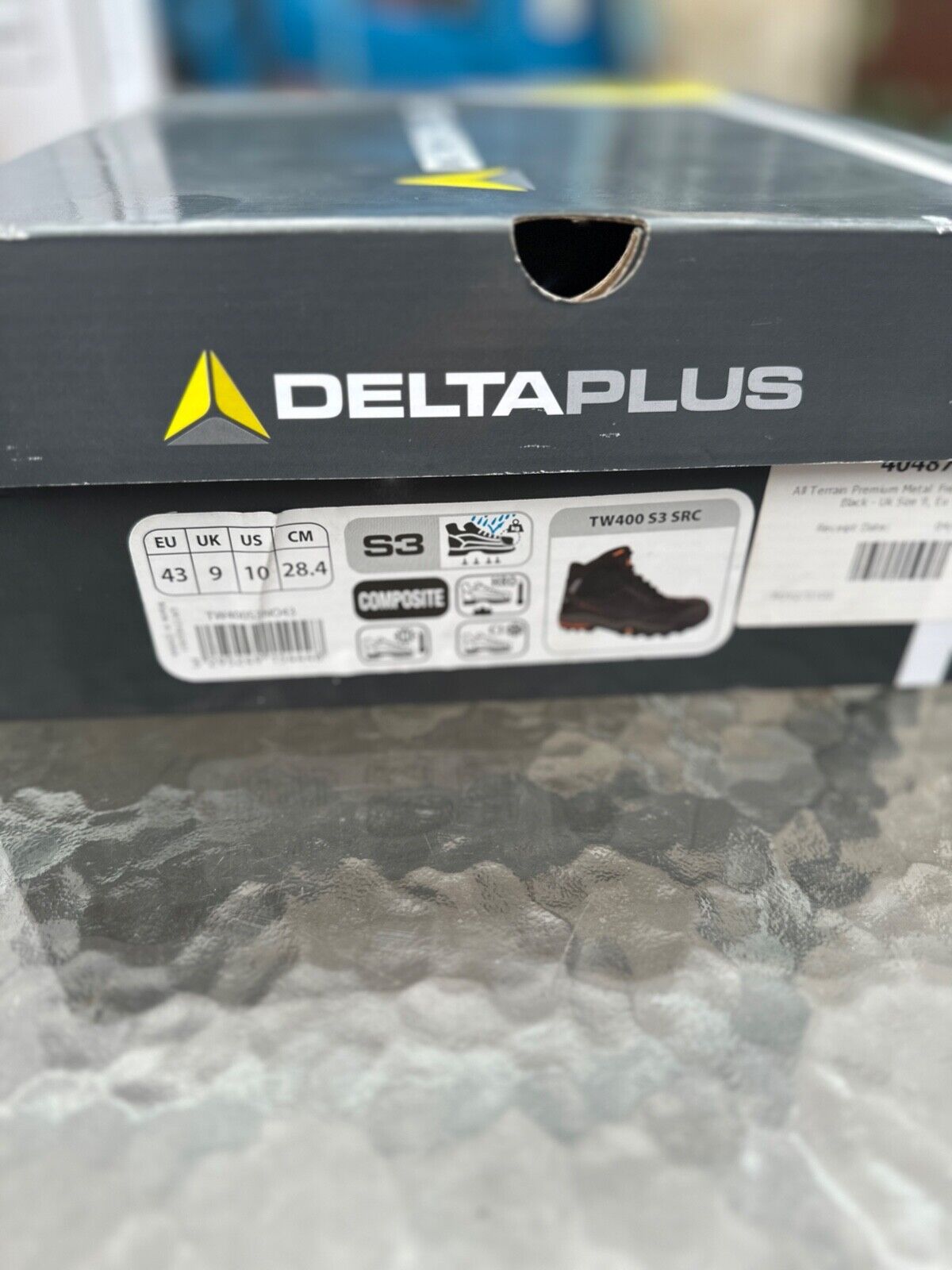 DELTAPLUS SAFETY WORK BOOT COMPOSITE TOE CAP LEATHER WATER RESIST S3 SIZE UK 9