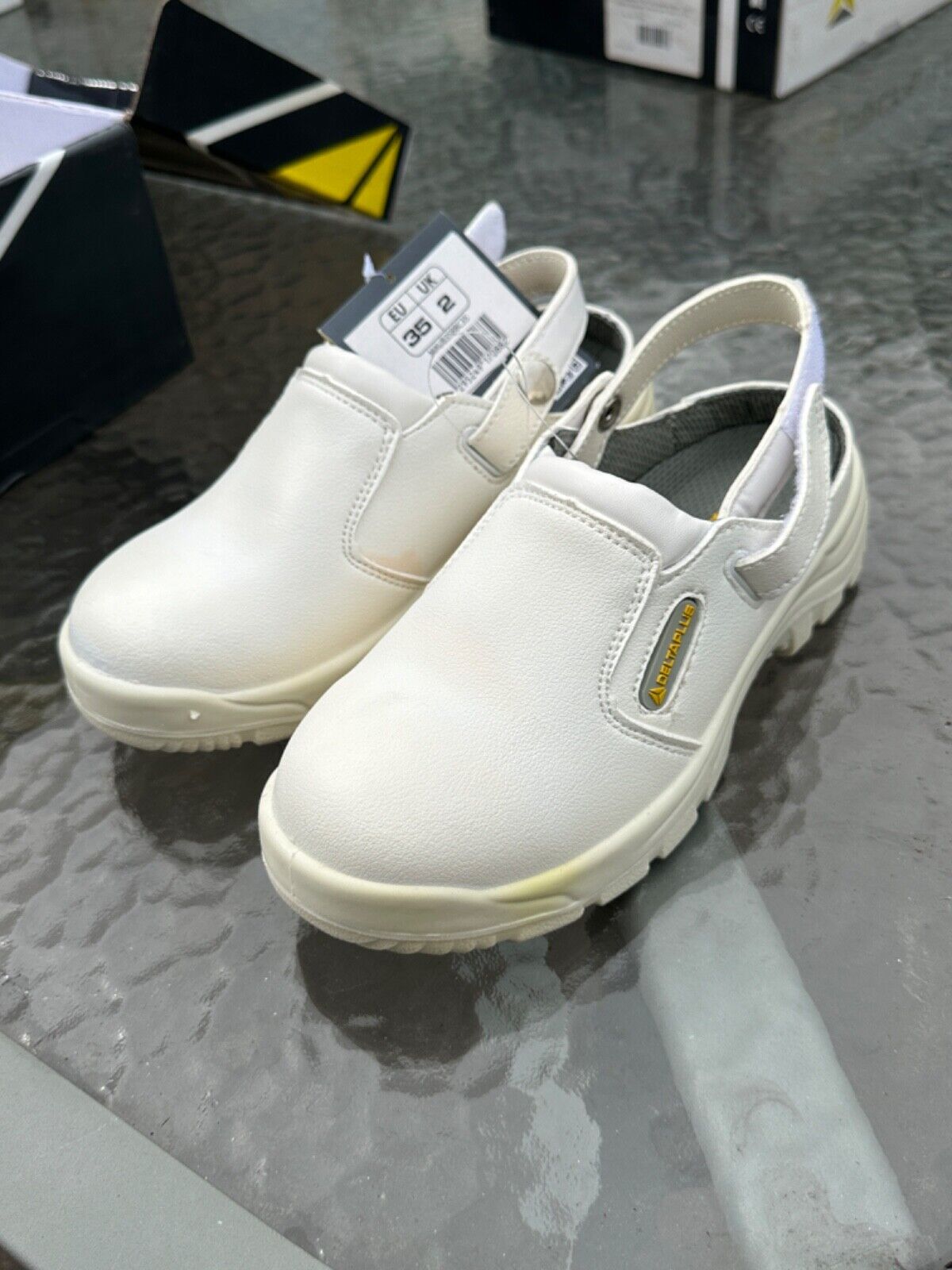 DELTA PLUS SAFETY WORK SHOES STEEL TOE CAP CLOGS NURSE SHOES TRAINERS UK SIZE 2