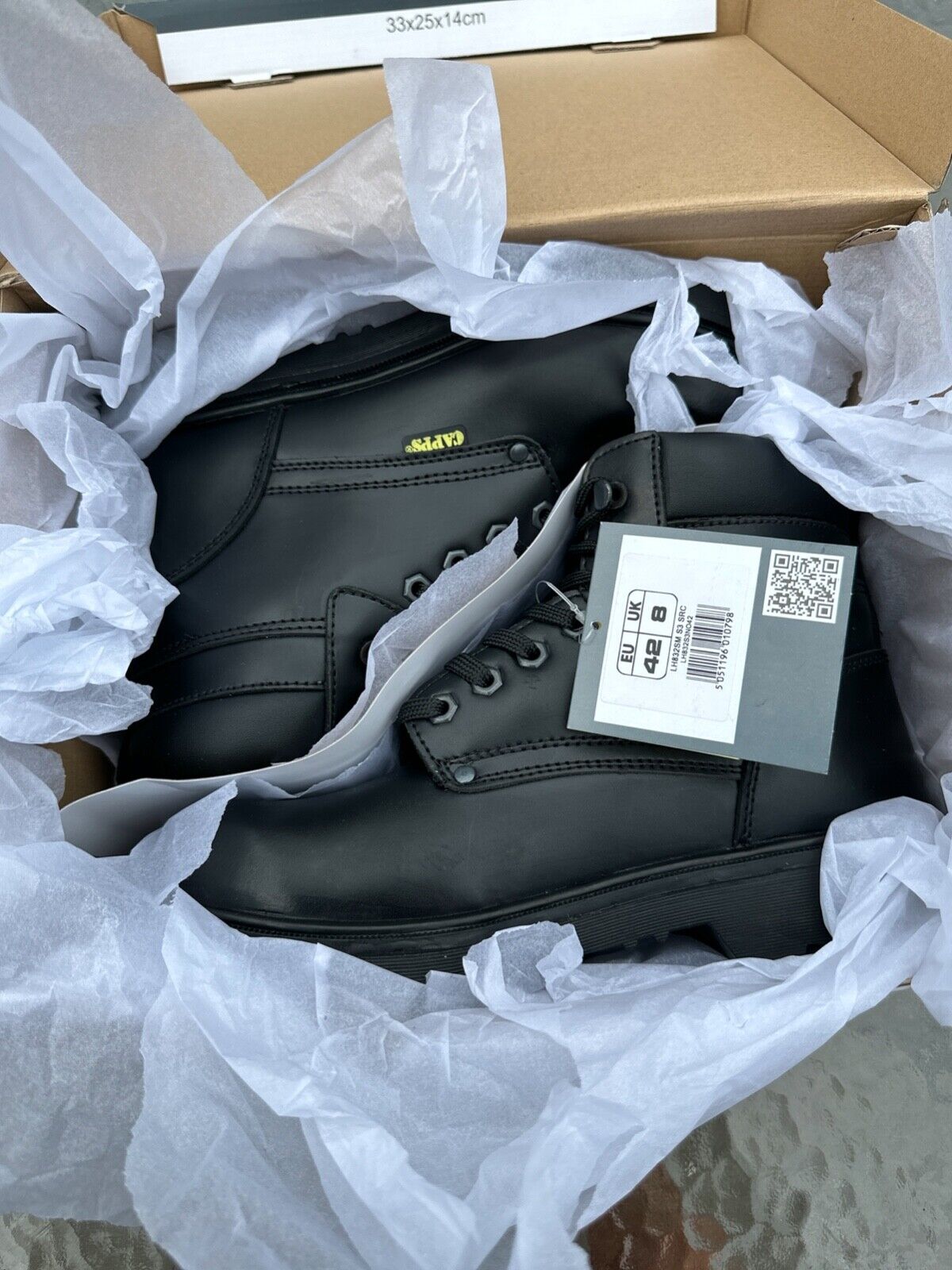 DELTAPLUS SAFETY WORK BOOT STEEL TOE CAP LEATHER WATER RESIST S3 SIZE UK 8