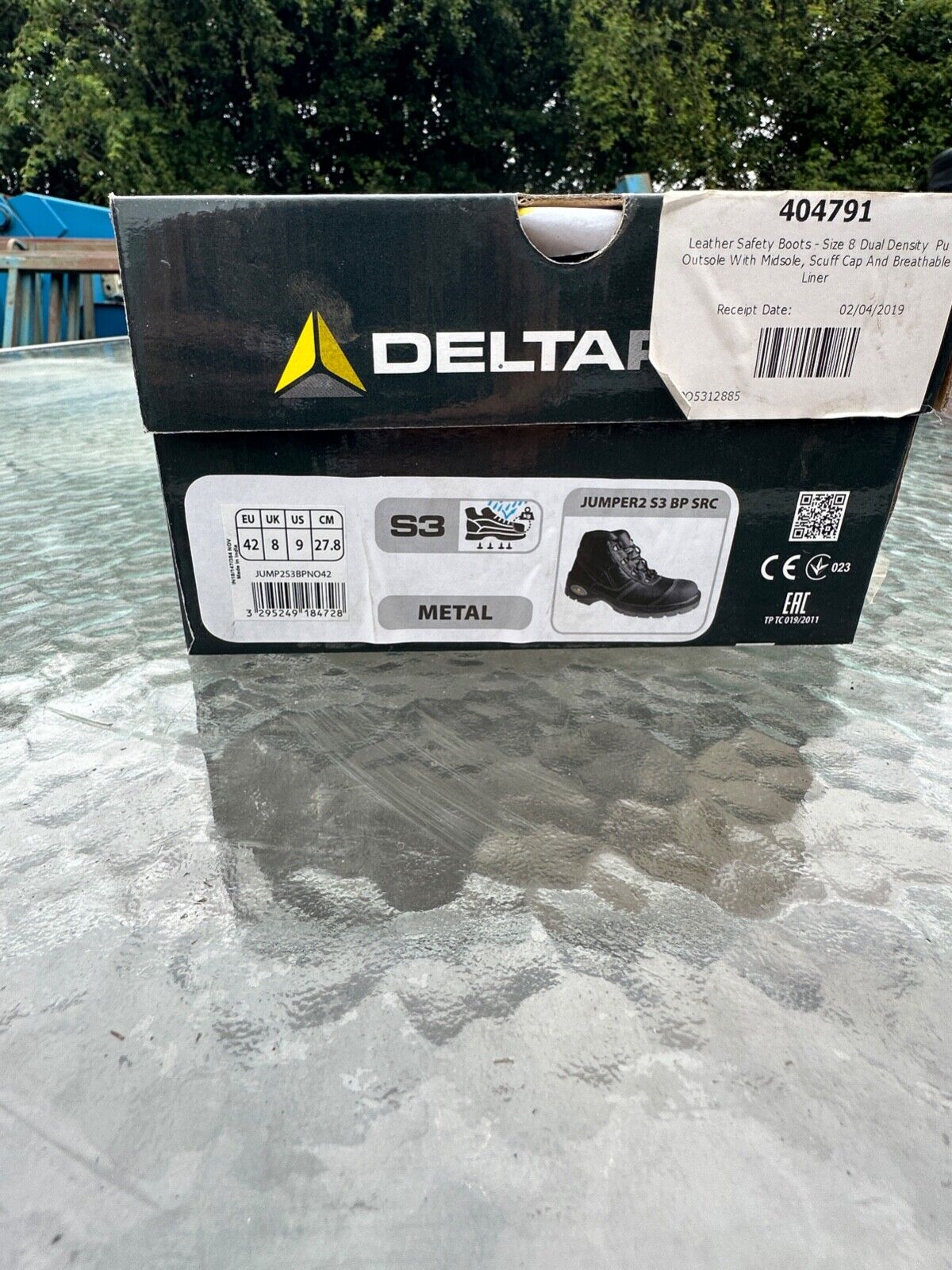 DELTAPLUS SAFETY WORK BOOTS STEEL TOE CAP LEATHER WATER RESISTANT S3 SIZE UK 8
