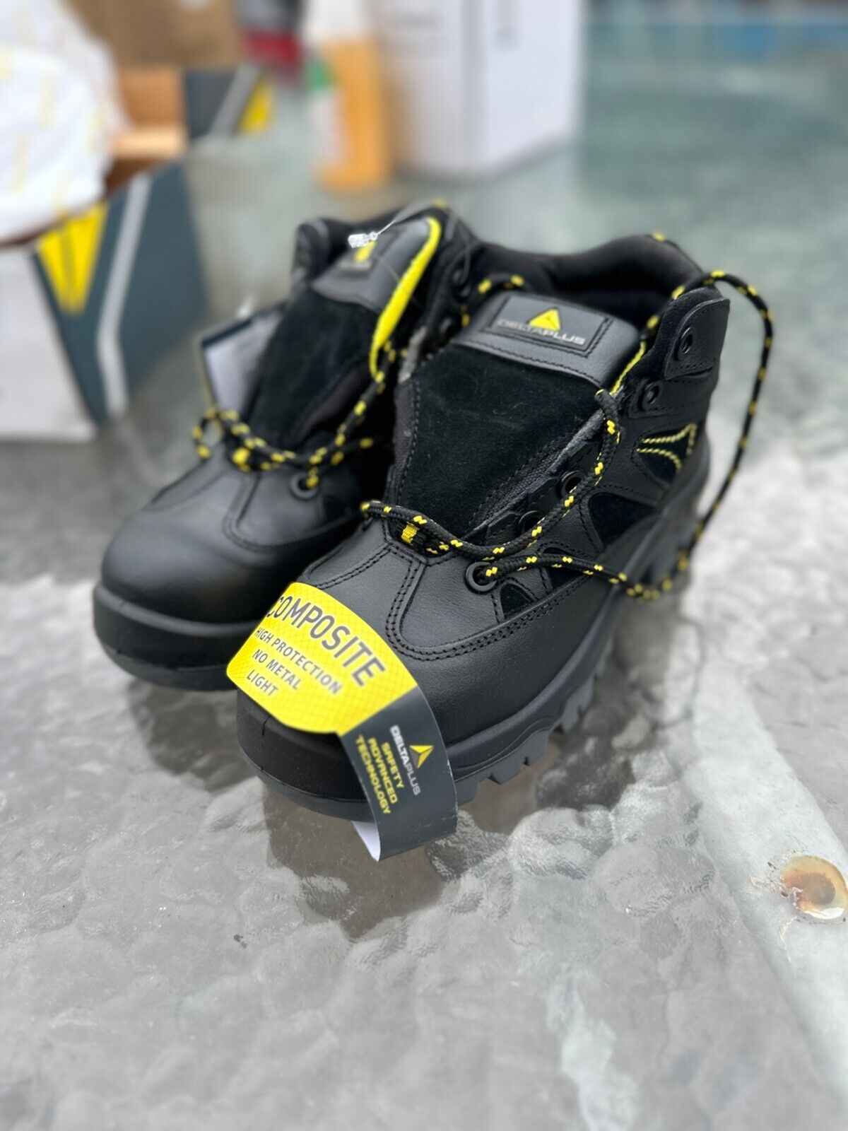 DELTAPLUS SAFETY WORK BOOT COMPOSITE TOE CAP LEATHER WATER RESIST S3 SIZE UK 3
