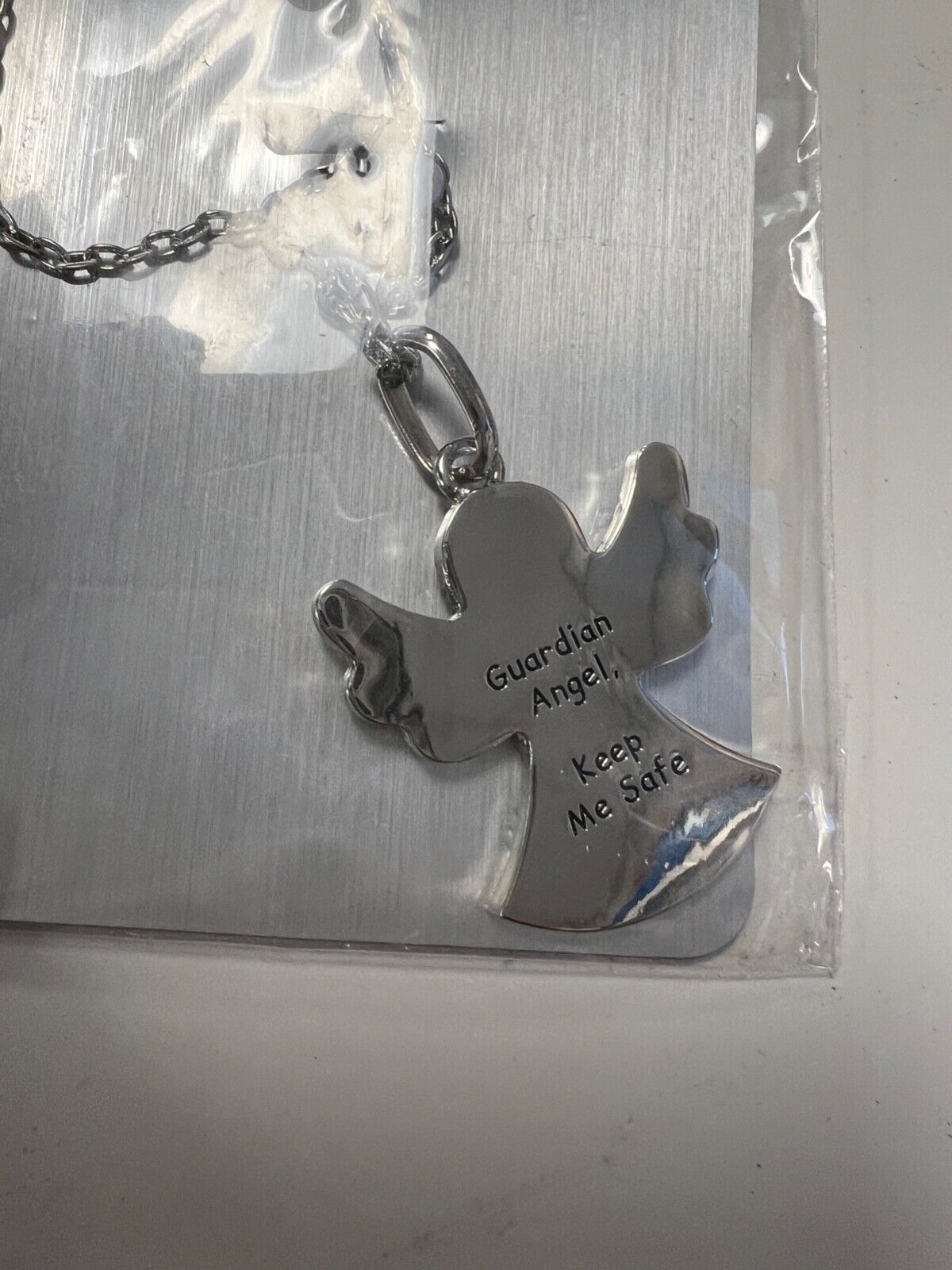THE OLIVIA COLLECTION NECKLACE SHORT CHAIN GUARDIAN ANGEL CHARM BIRTHDAY PRESENT