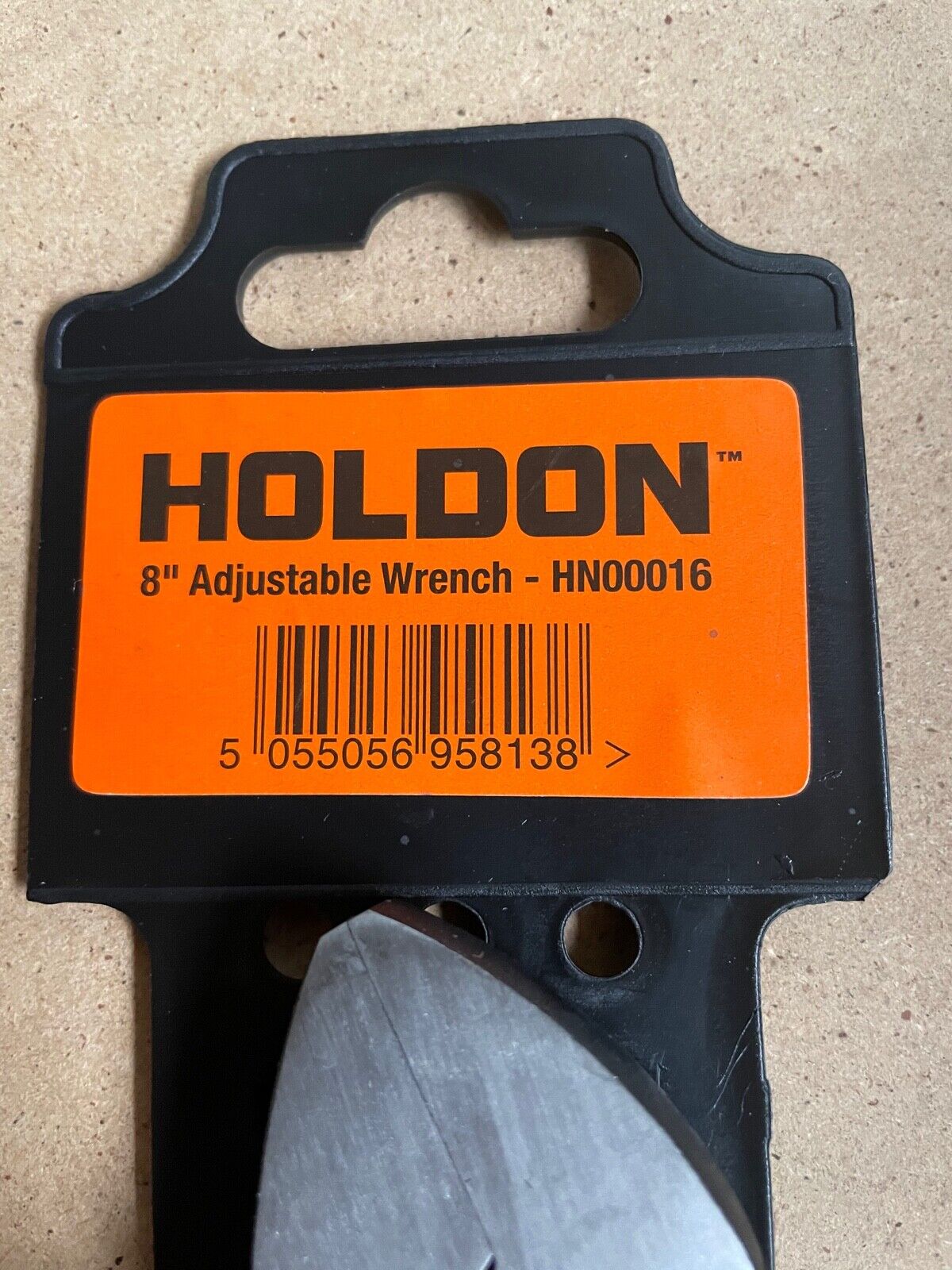 HOLDON 8" ADJUSTABLE WRENCH BRAND NEW WITH TAG GRIP ABLE HANDLE