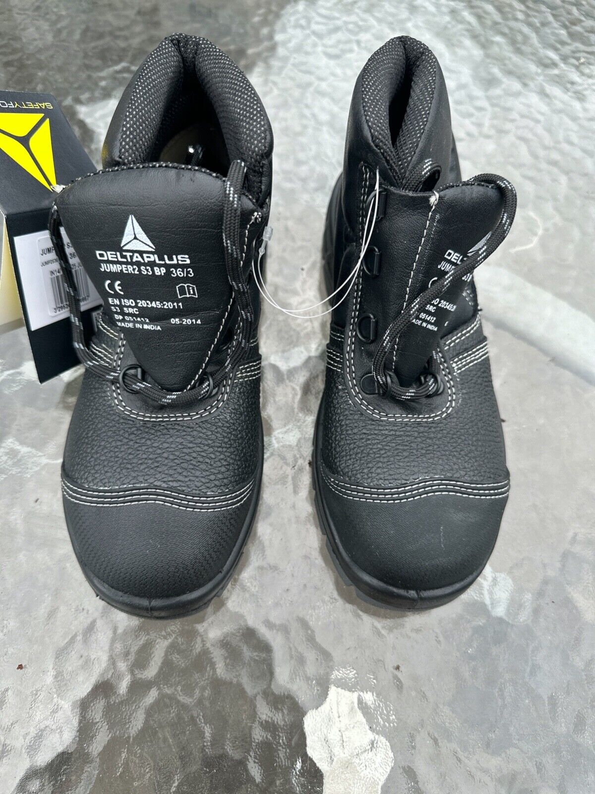 DELTAPLUS SAFETY WORK BOOT STEEL TOE CAP LEATHER WATER RESIST S3 SIZE UK 3