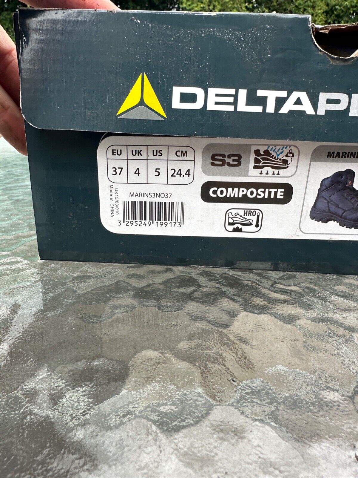DELTAPLUS SAFETY WORK BOOTS STEEL TOE CAP LEATHER WATER RESISTANT SIZE 4