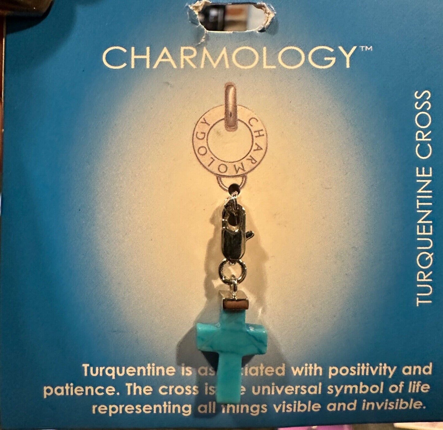 CROSS TURQUENTINE STONE CHARMOLOGY JEWELLERY PENDANTS OR CHARMS