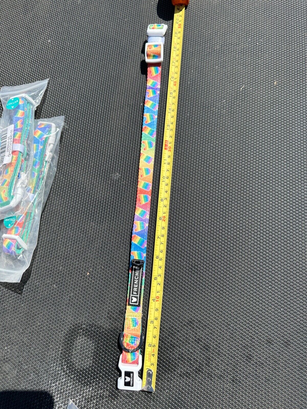FRENCHIE DOG COLLAR SIZE LARGE LOLLIPOP MULTI COLOURED PATTERN BRAND NEW