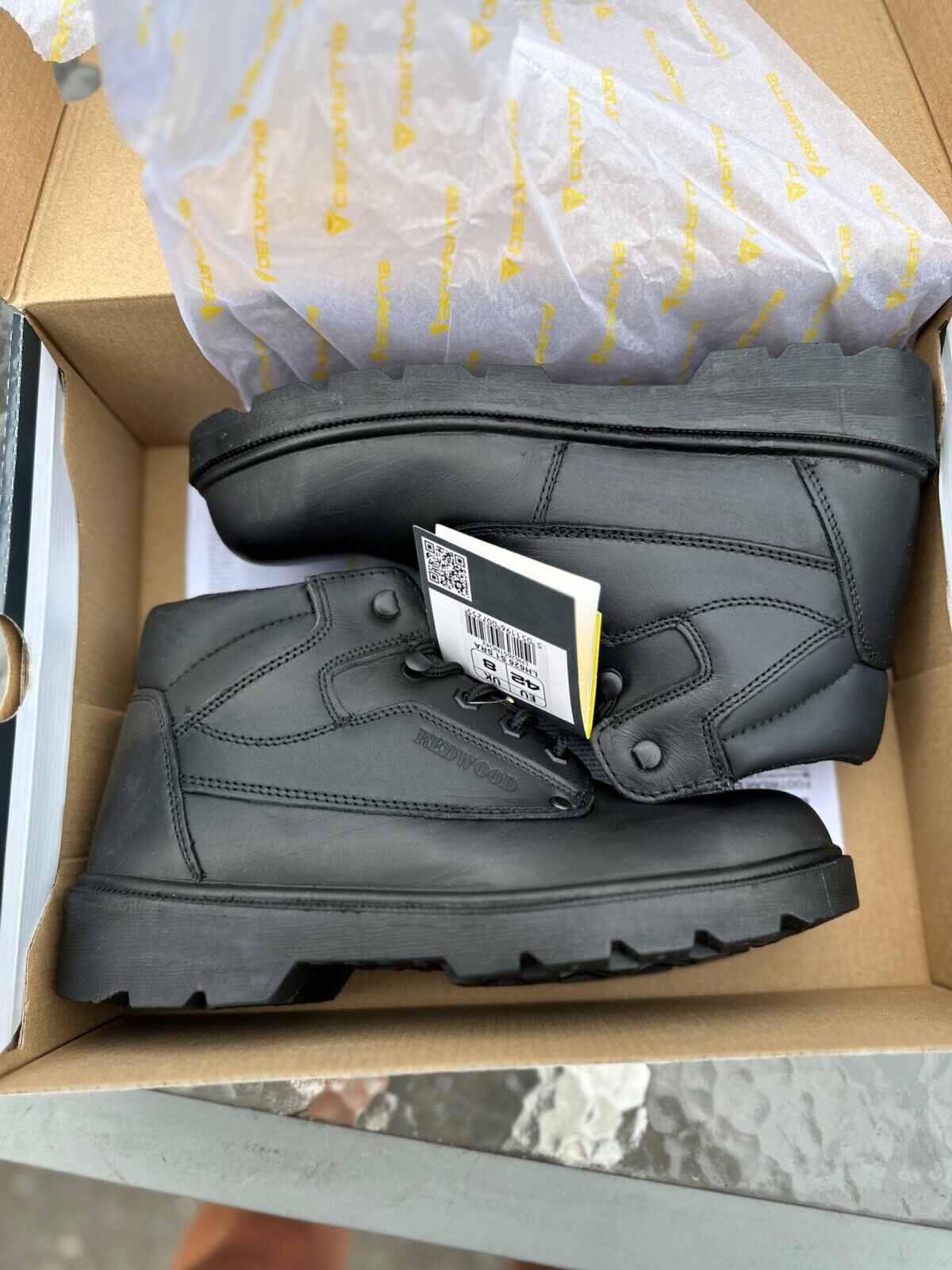 DELTAPLUS SAFETY WORK BOOT STEEL TOE CAP LEATHER WATER RESIST S1 SIZE UK 8