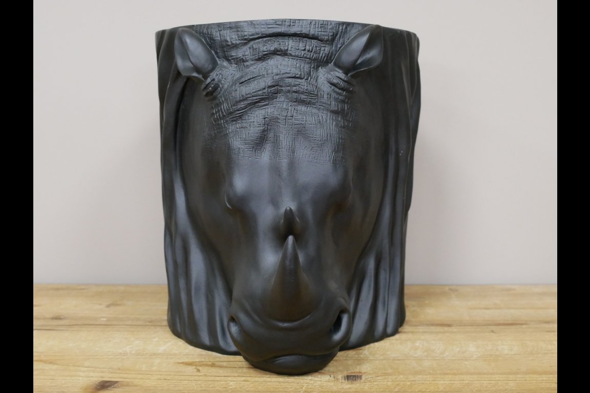 Rhino Head Planter