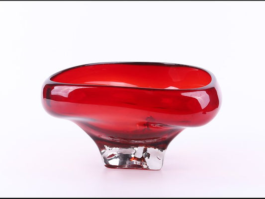 Large Red Glass Bowl