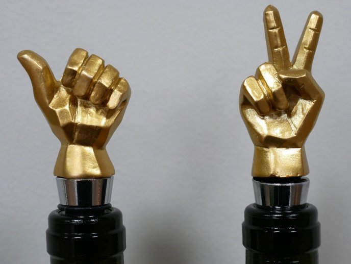 Set Of Two Bottle Toppers