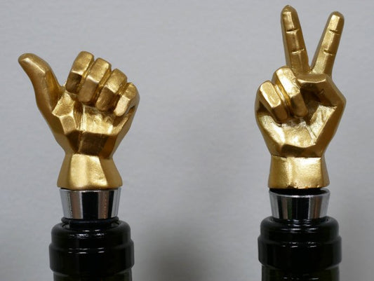 Set Of Two Bottle Toppers