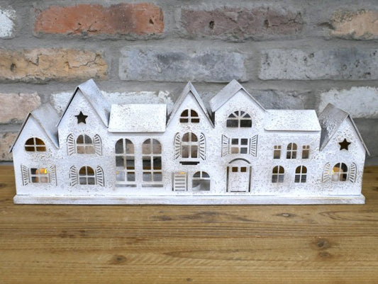 Little Row Of Houses Candle Holder