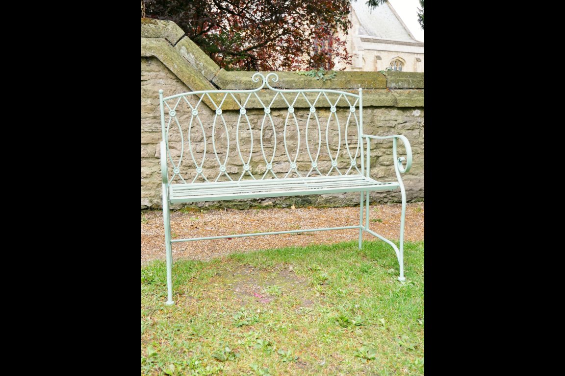 Pistachio Button Bench