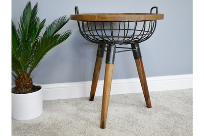 Basket Side Table