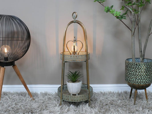 Moroccan Style 2 Tier Shelves