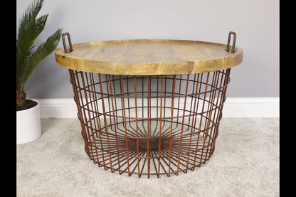 Basket With Wood Lid