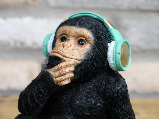 Monkey With Headphones