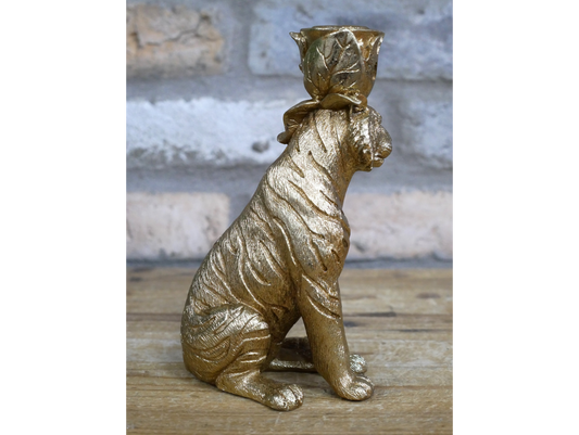 Sitting Tiger Candle Holder