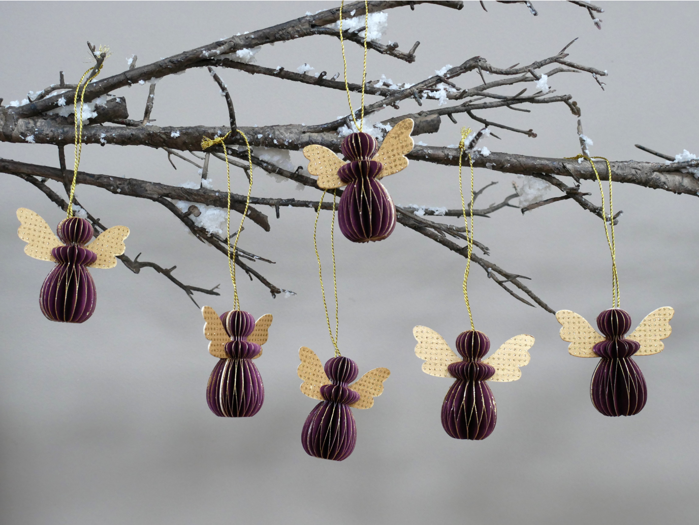 Set Of 6 Angels - Purple