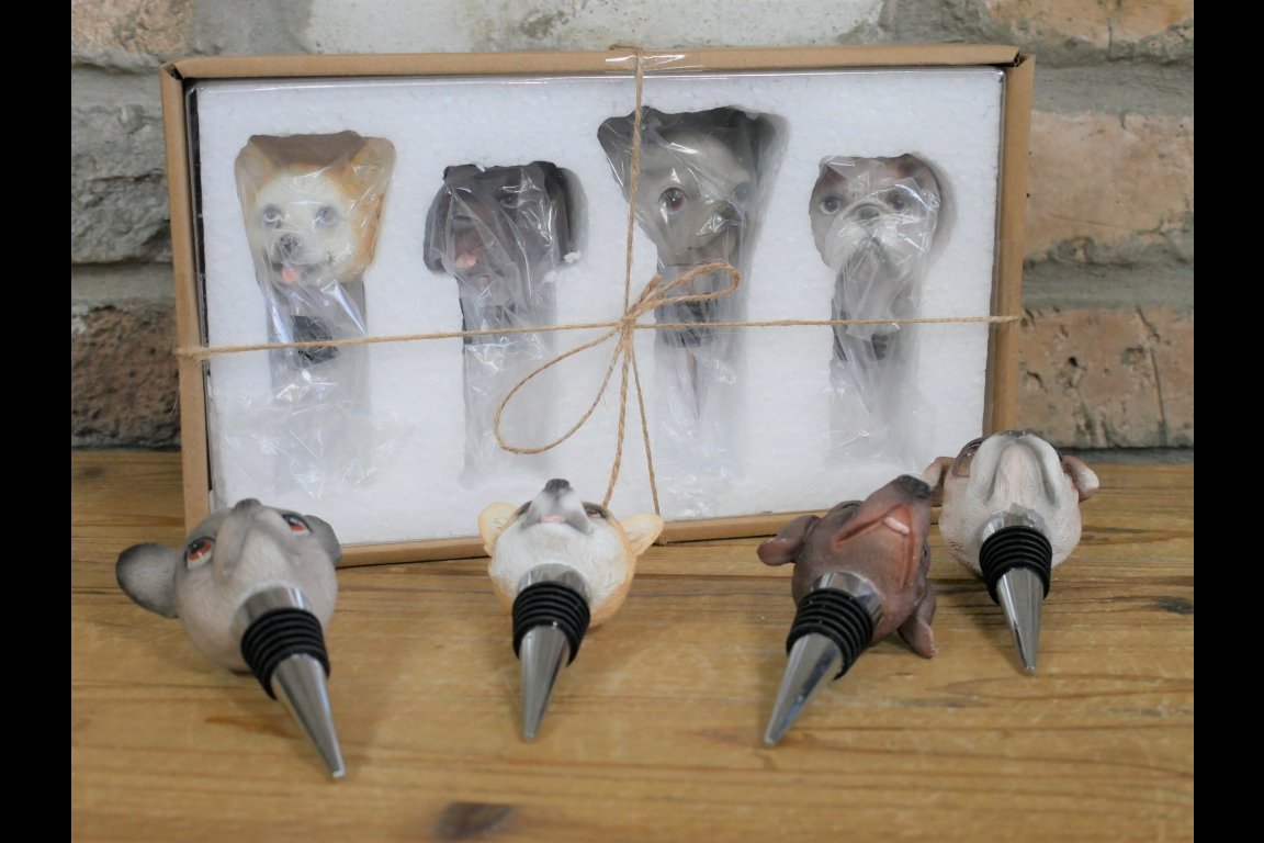 Set Of Four Bottle Toppers