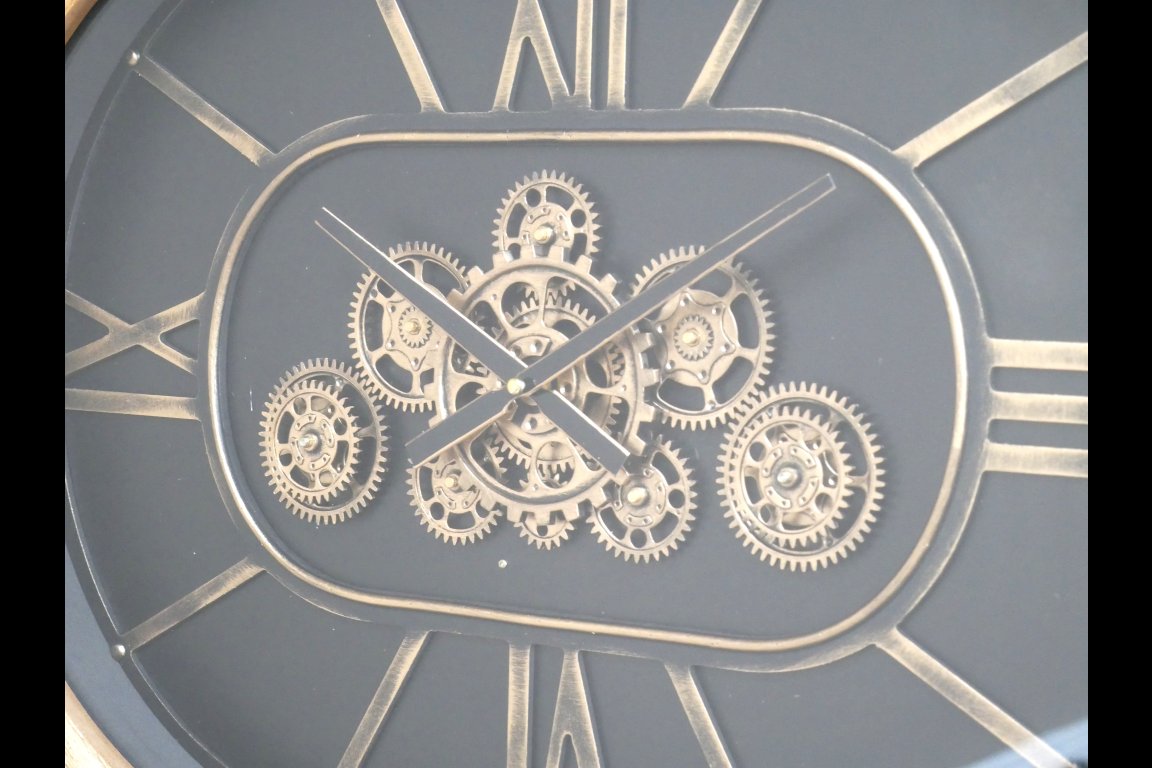 Oval Clock With Cogs