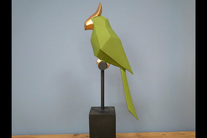 Green Bird On Stand