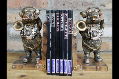 Steampunk Pig Bookends