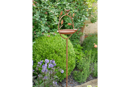 Rusty Bird Feeder Stake