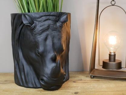 Rhino Head Planter