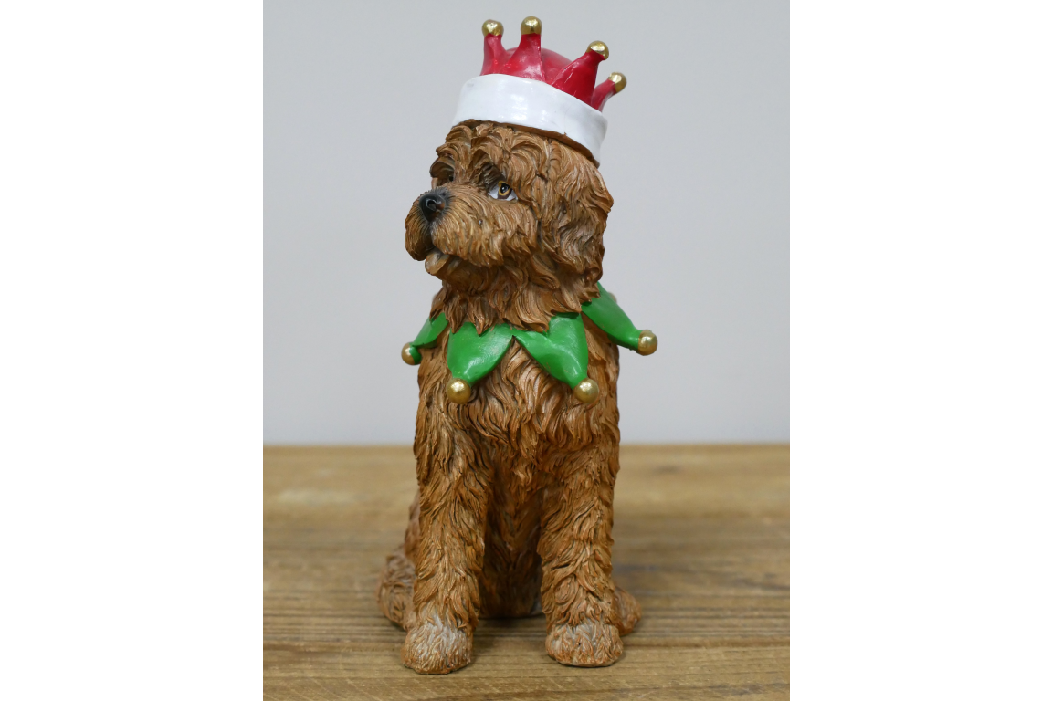 Dog With Christmas Hat