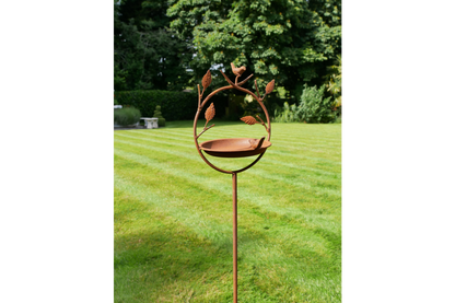 Rusty Bird Feeder Stake