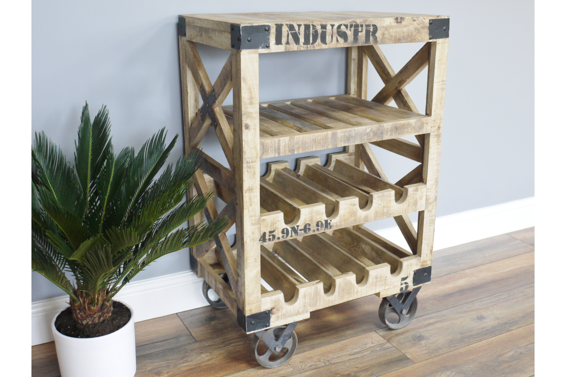Industrial Wine Trolley