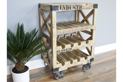 Industrial Wine Trolley
