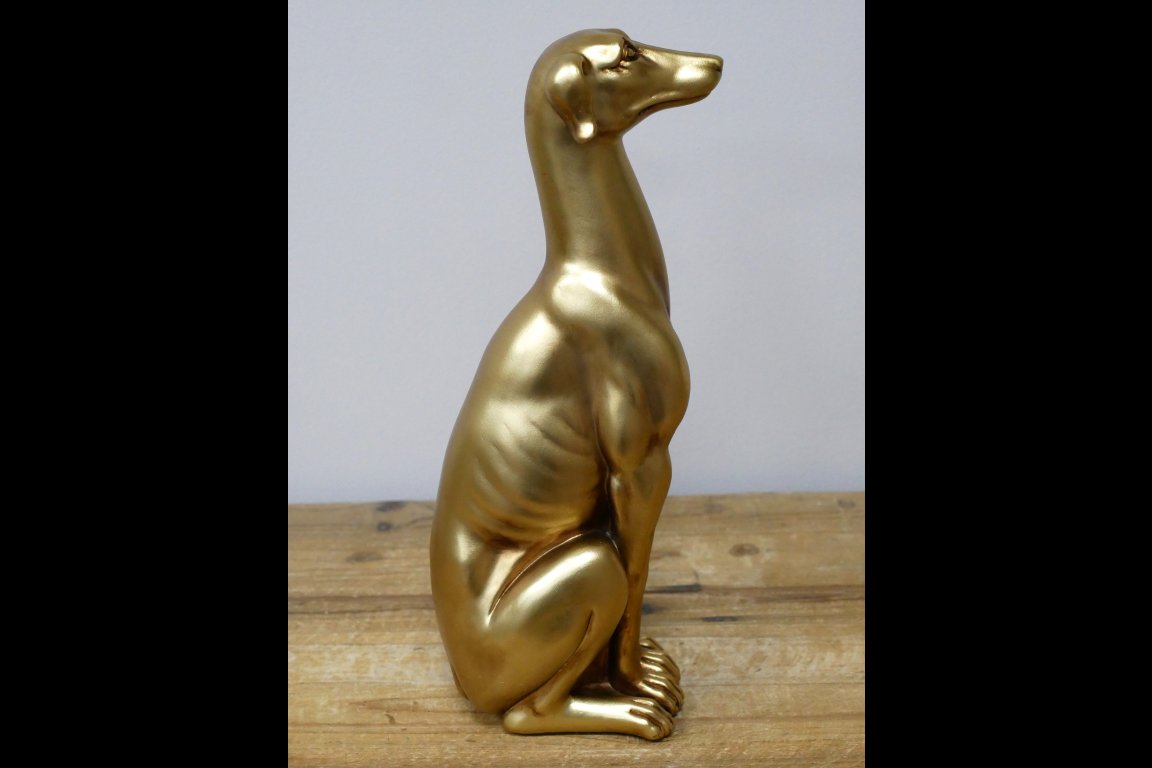 Golden Sitting Dog