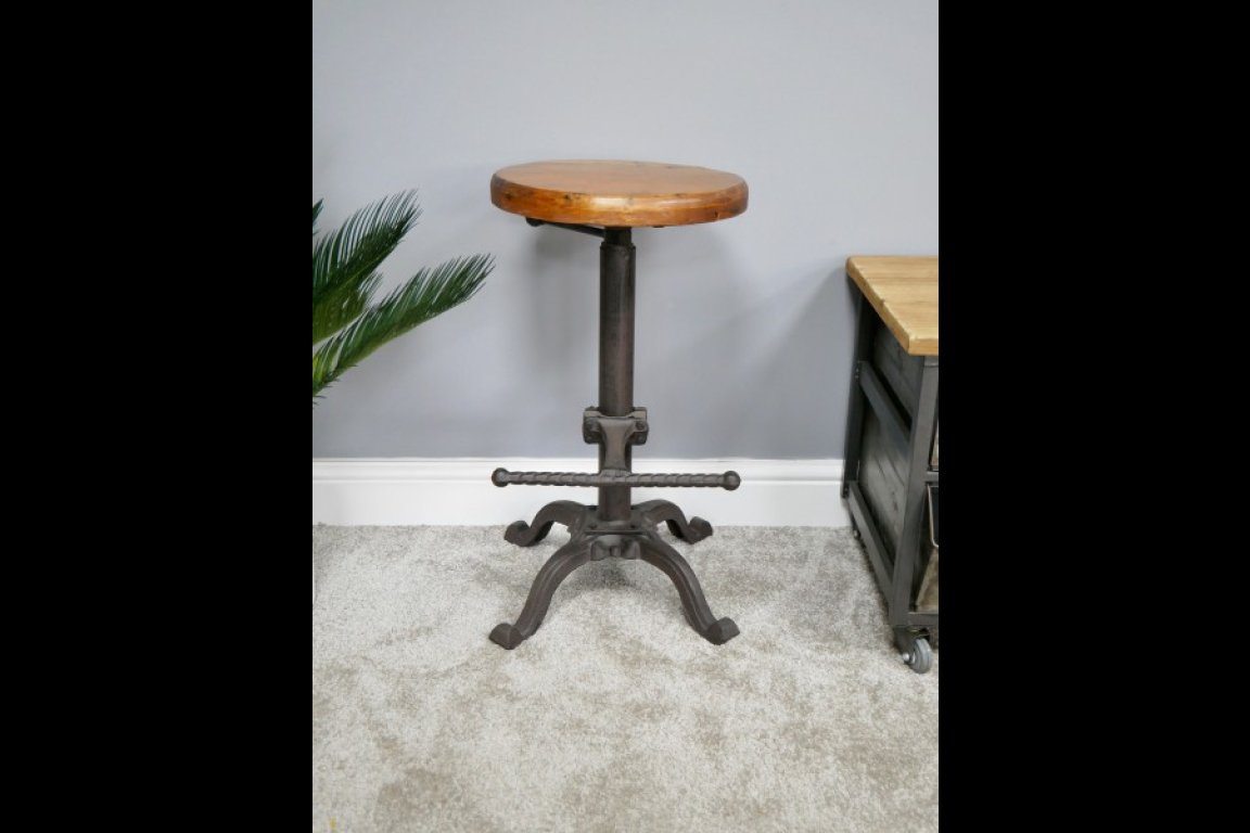 Stool With Wooden Top