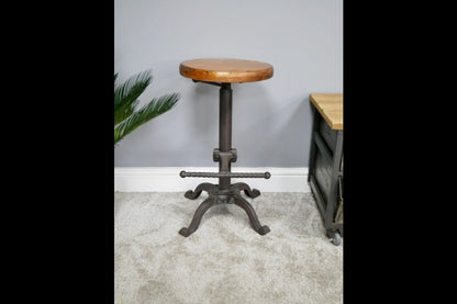 Stool With Wooden Top