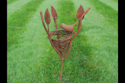 Rusty Bird Stake