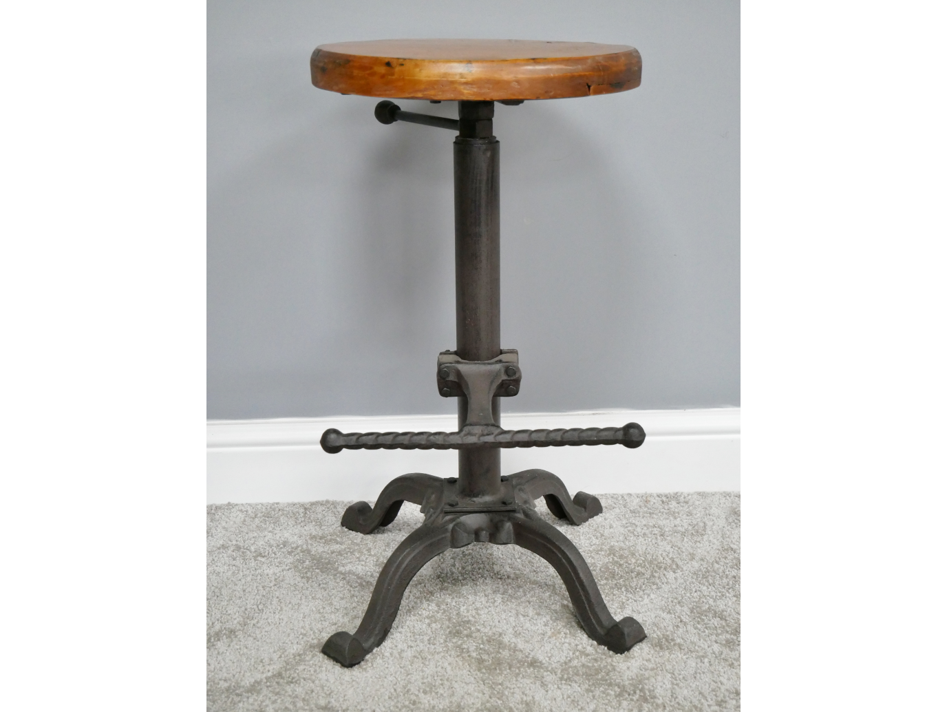 Stool With Wooden Top