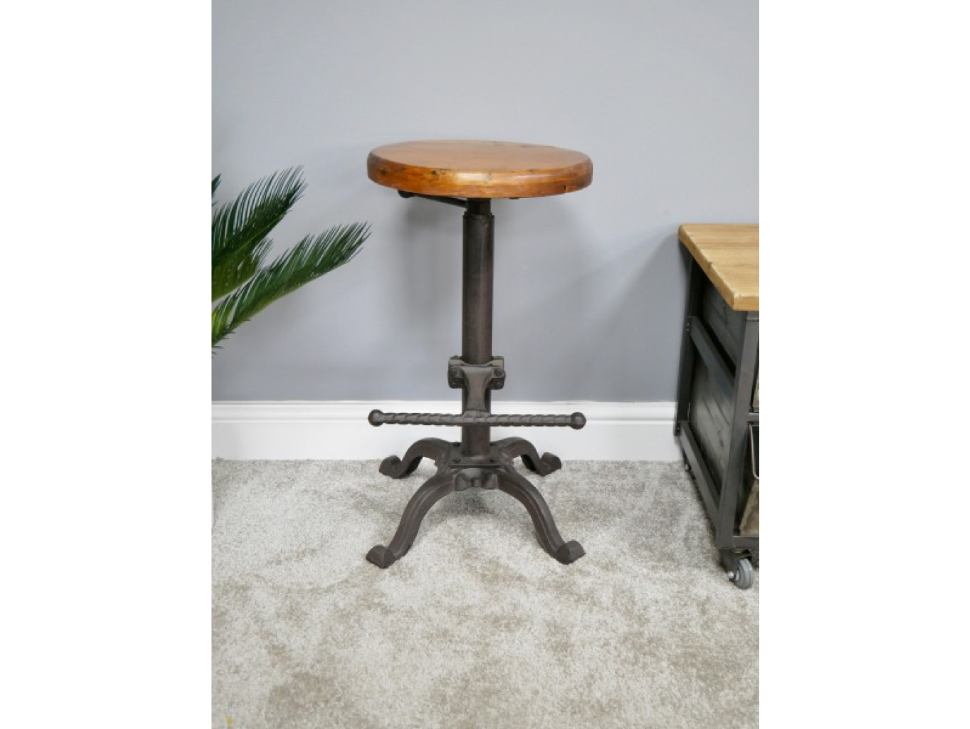 Stool With Wooden Top