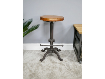 Stool With Wooden Top