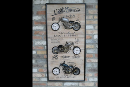 Motorbikes Clock