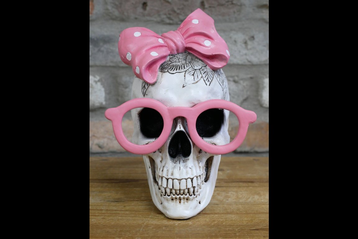 Skull With Pink Bow